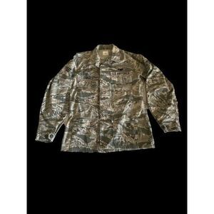 US Air Force Jacket Mens Camo ABU‎ Utility Button Up 38L  Fast Ship